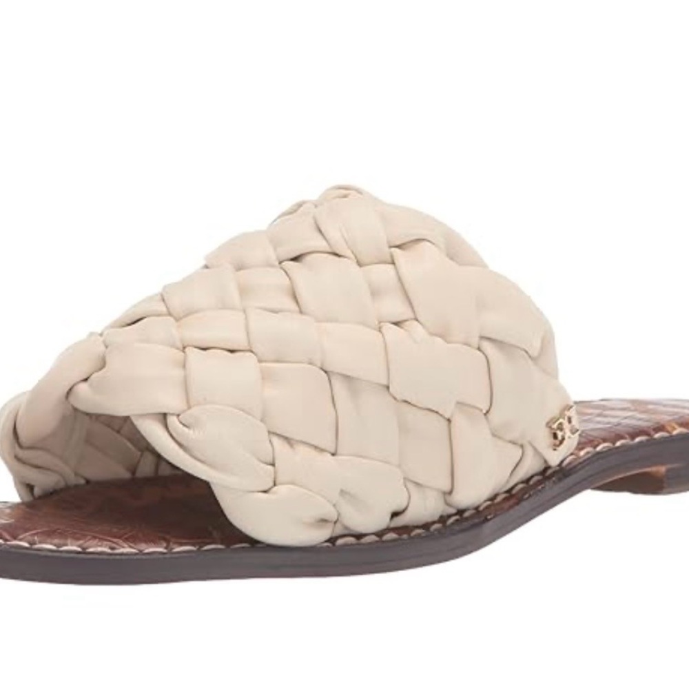 Sam Edelman  casual braiding cream Woven Slide Sandals size 7.4 - Picture 12 of 16